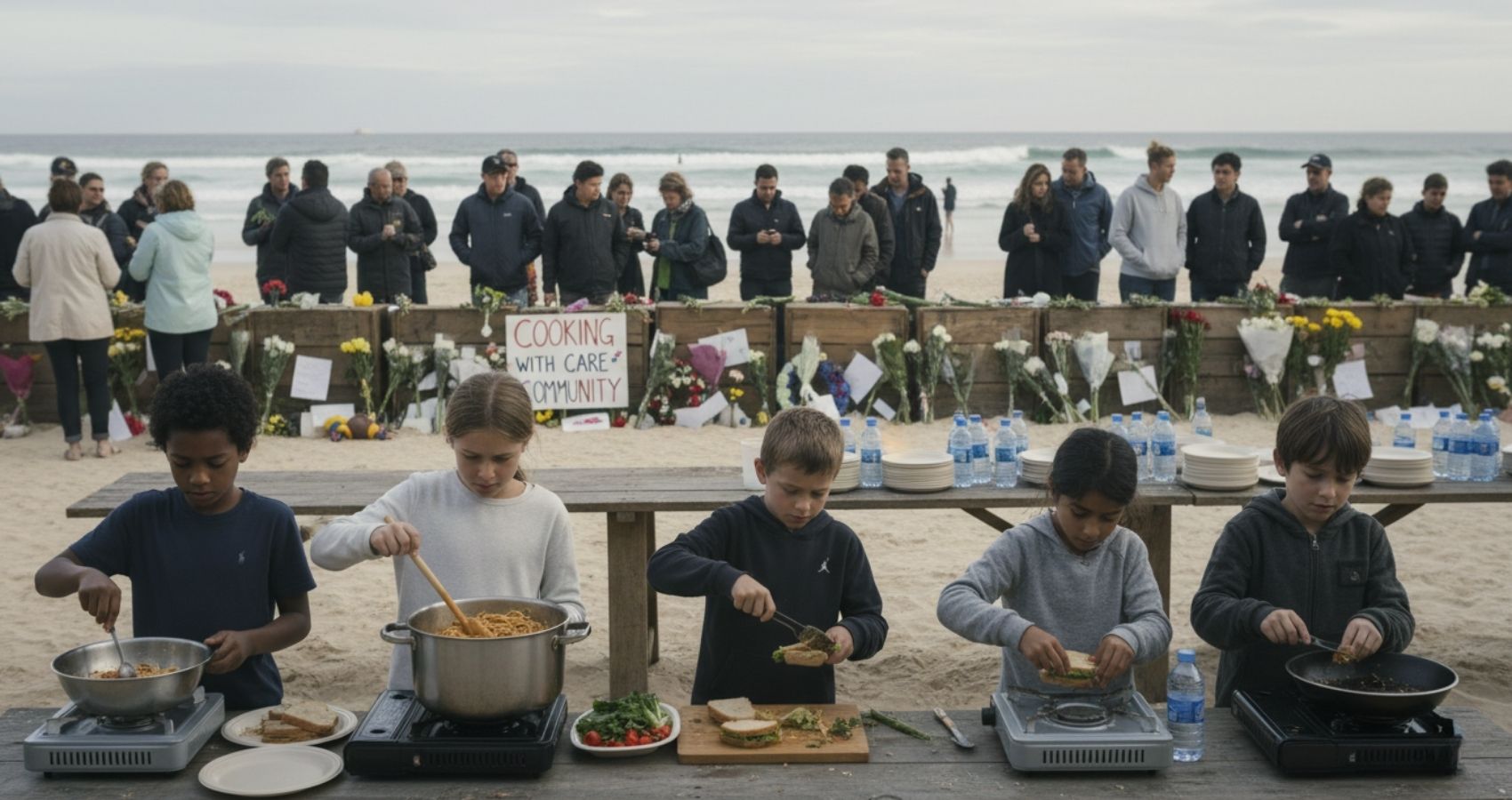 mourns Bondi attack victims with wreaths and tears