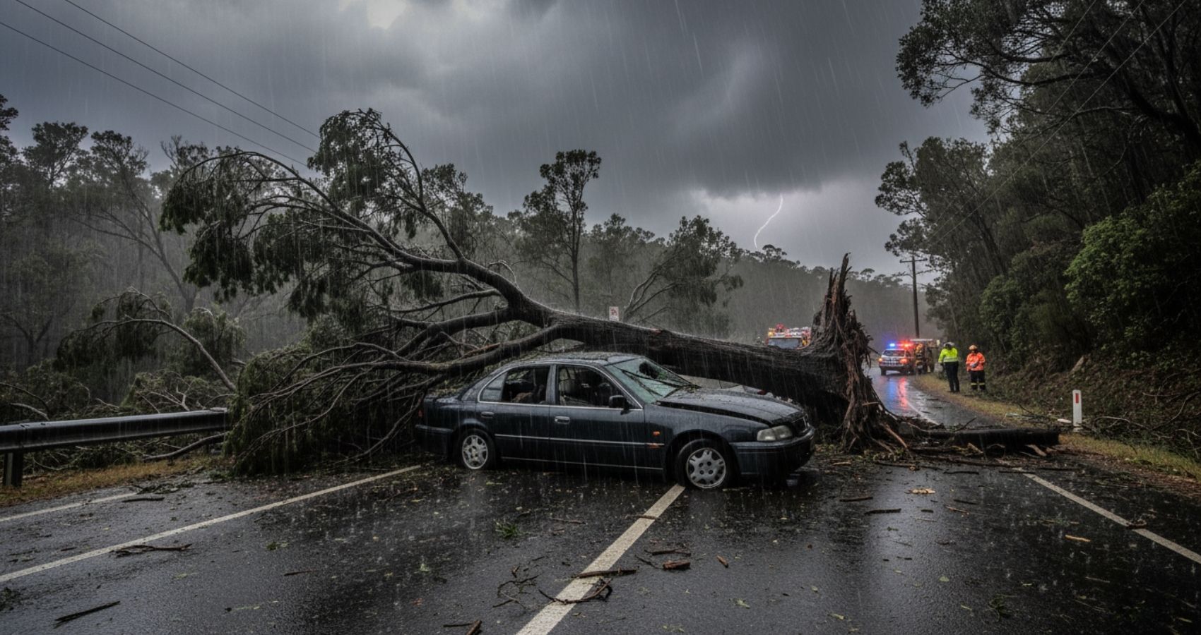 Woman dies after tree falls on her car