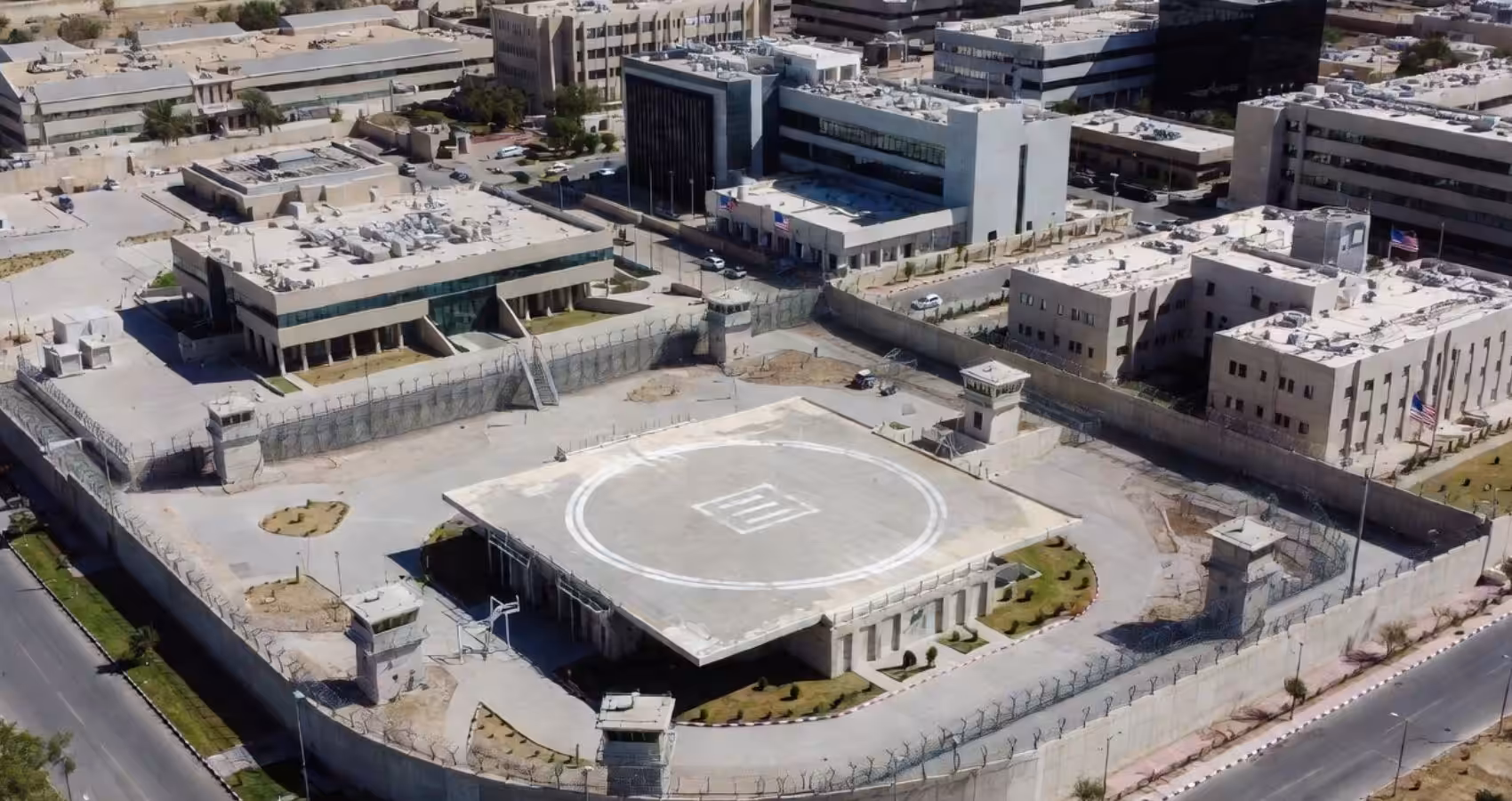 Missile strike hits helipad