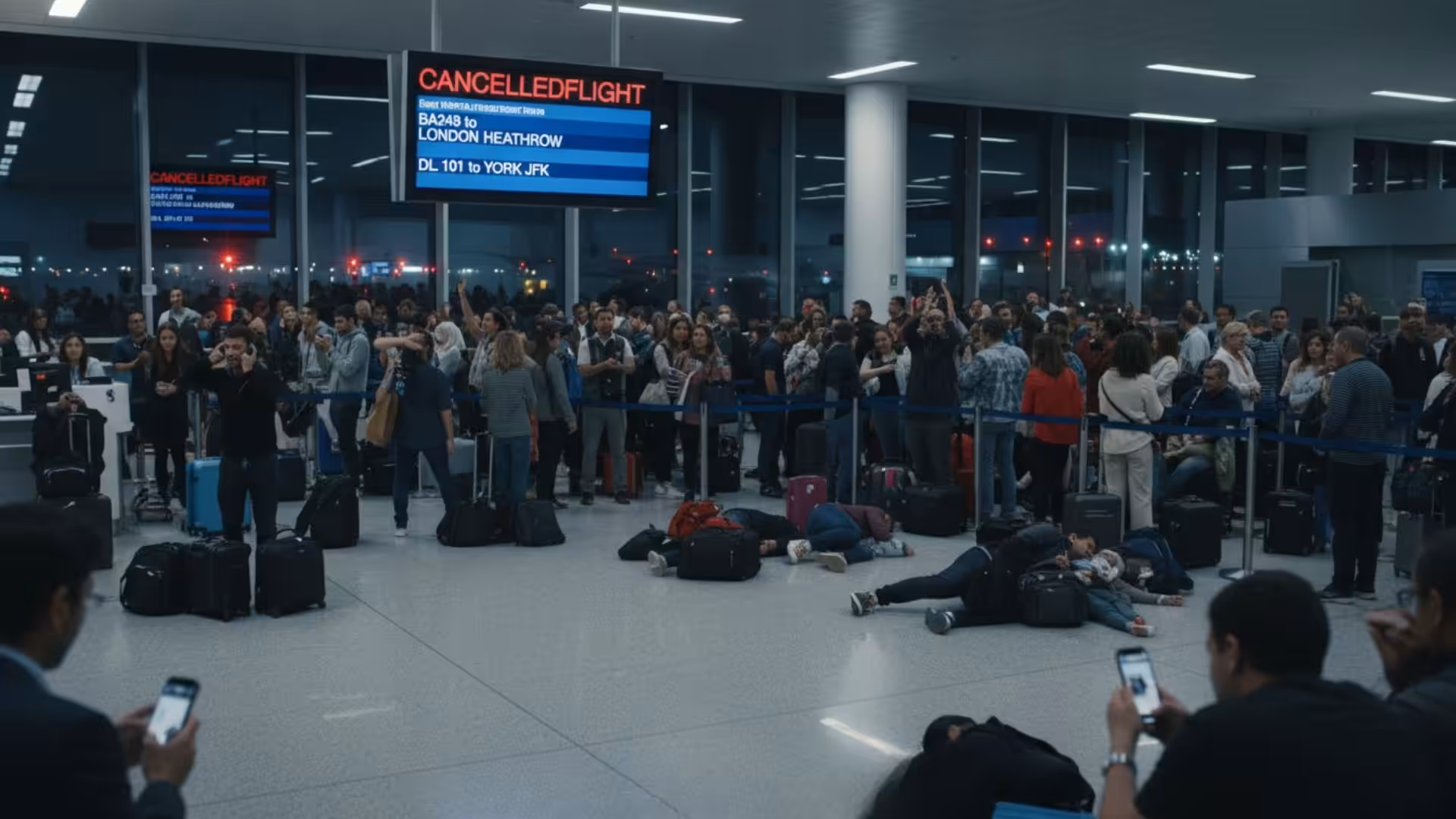 Total of 29 flights were cancelled and 183 more were delayed